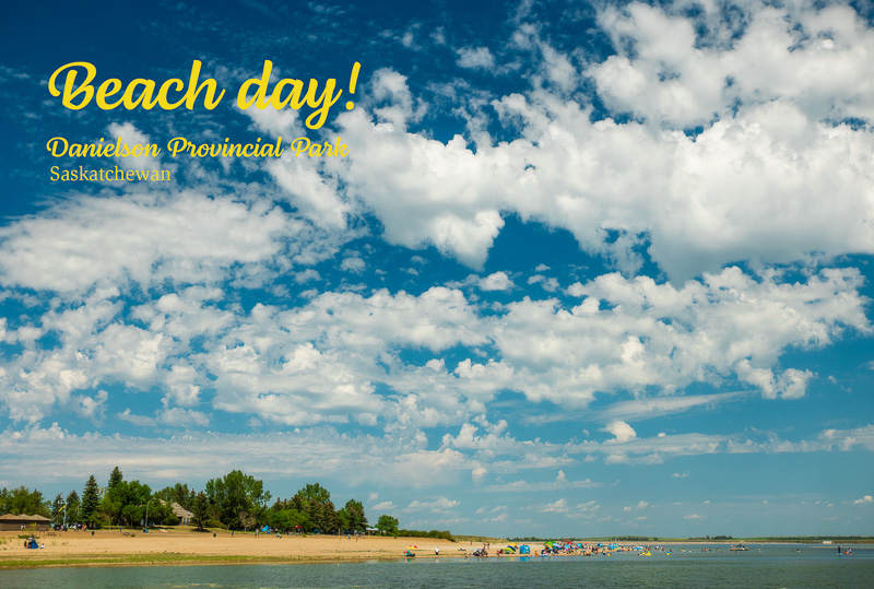 Beach day! Danielson Provincial Park, Saskatchewan 4×6 postcard