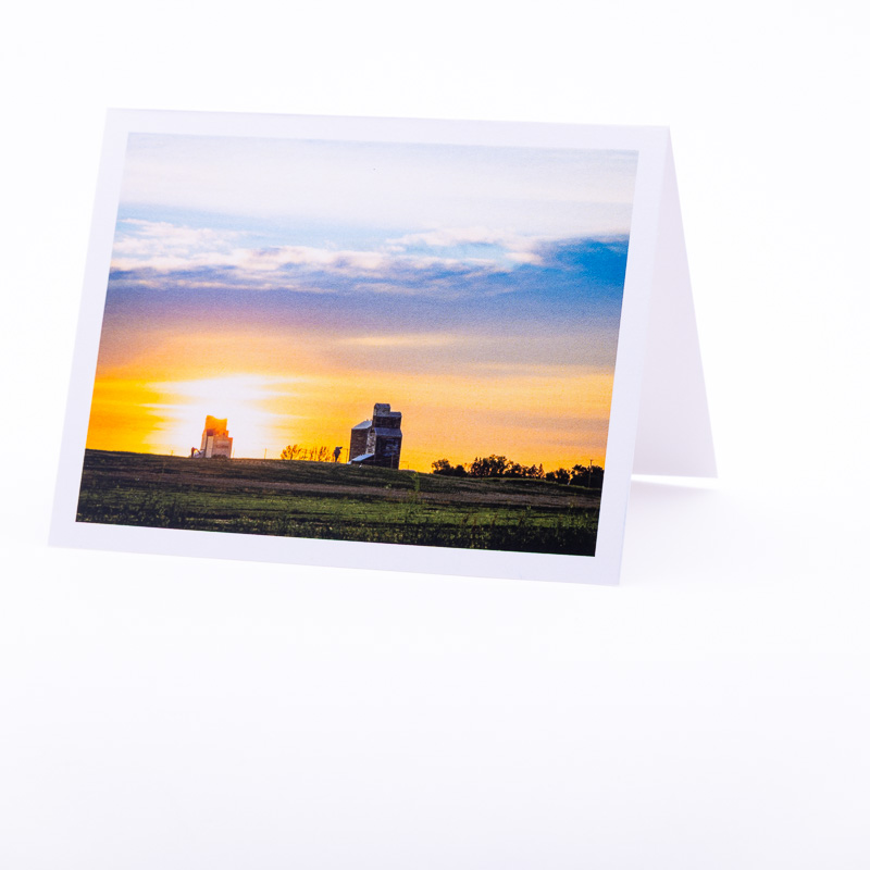 Summer Solstice Sunset, Elevators, Glenside, Saskatchewan