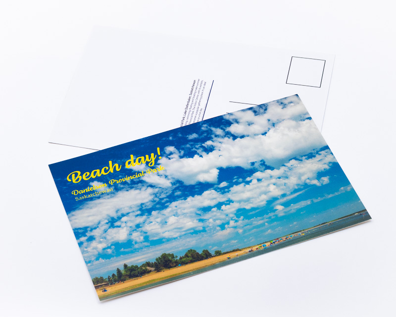 Beach day! Danielson Provincial Park, Saskatchewan 4×6 postcard