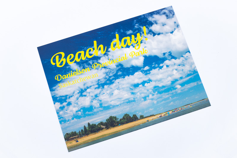 Beach day! Danielson Provincial Park, Saskatchewan postcard magnet