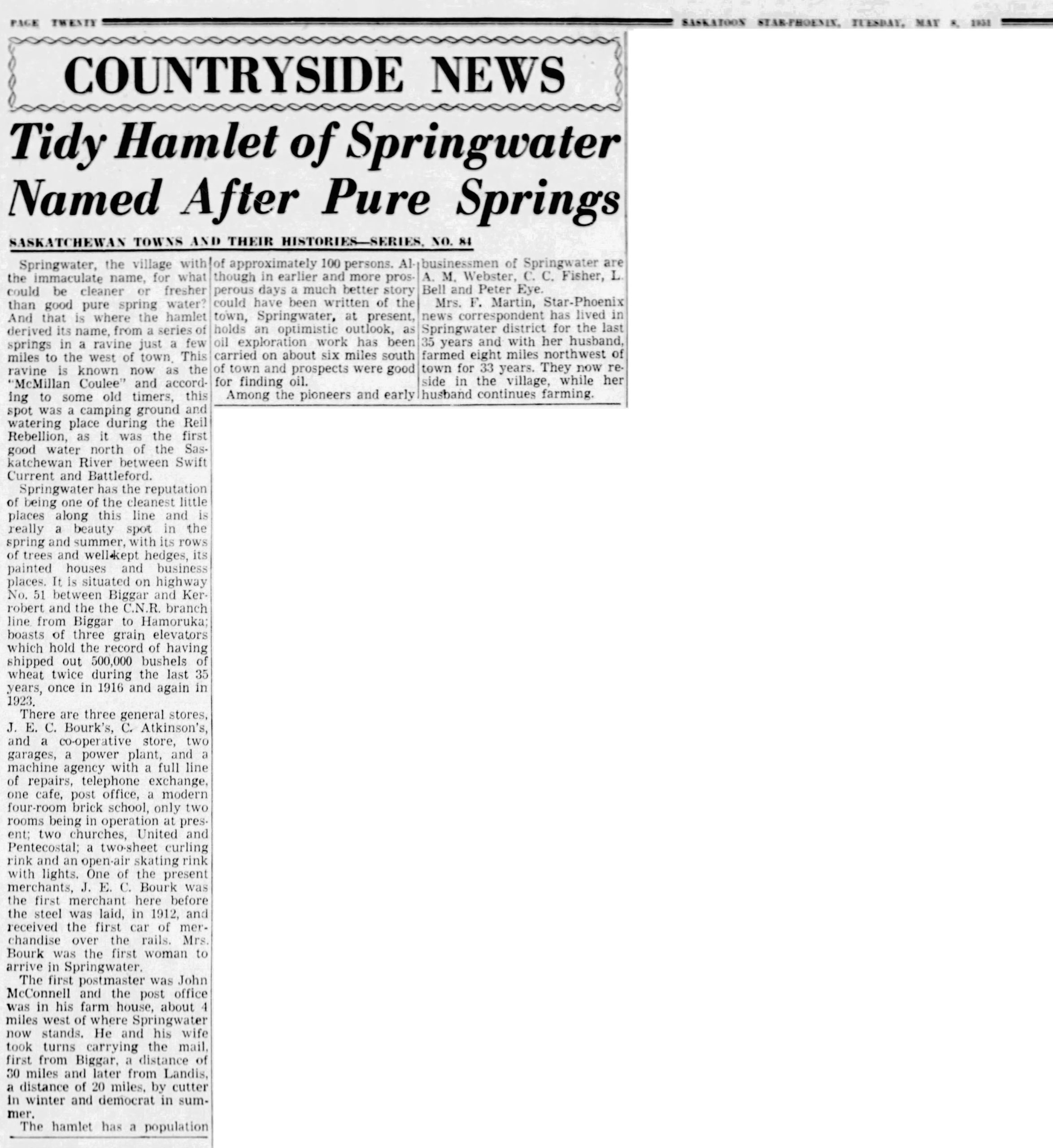 Saskatoon Star-Phoenix, May 8, 1951, page 20