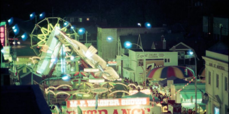 Midway in full swing, Trail International Festival, June 8, 1974