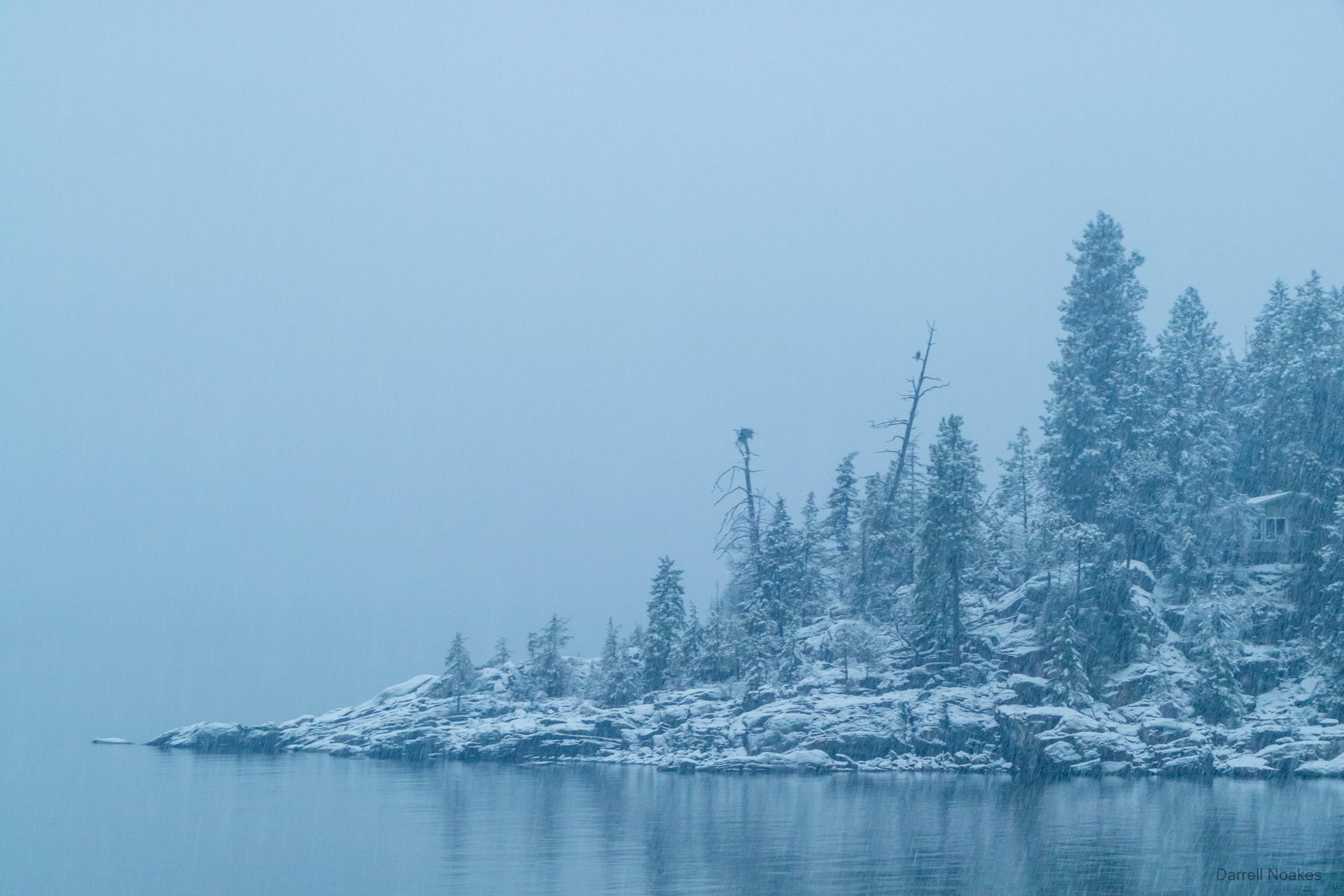 Kootenay Bay ferry landing, snowfall